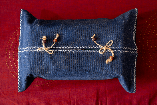 Ira - Tissue Box Cover - Denim Dark