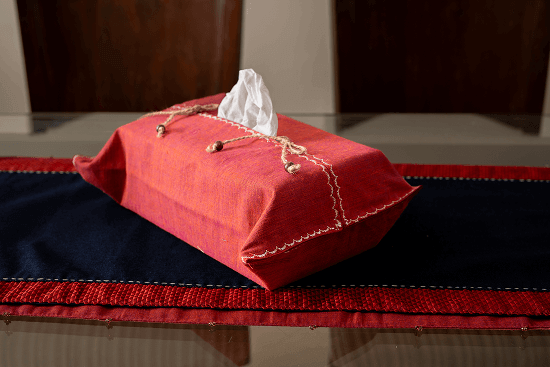 Bhumija - Tissue Box Cover -  Southcotton Rust