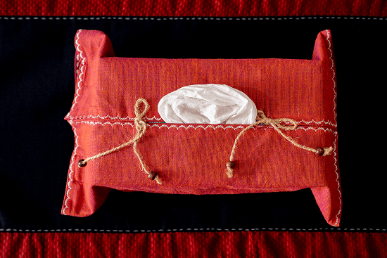 Bhumija - Tissue Box Cover -  Southcotton Rust