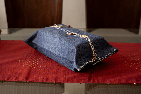 Ira - Tissue Box Cover - Blue Tone
