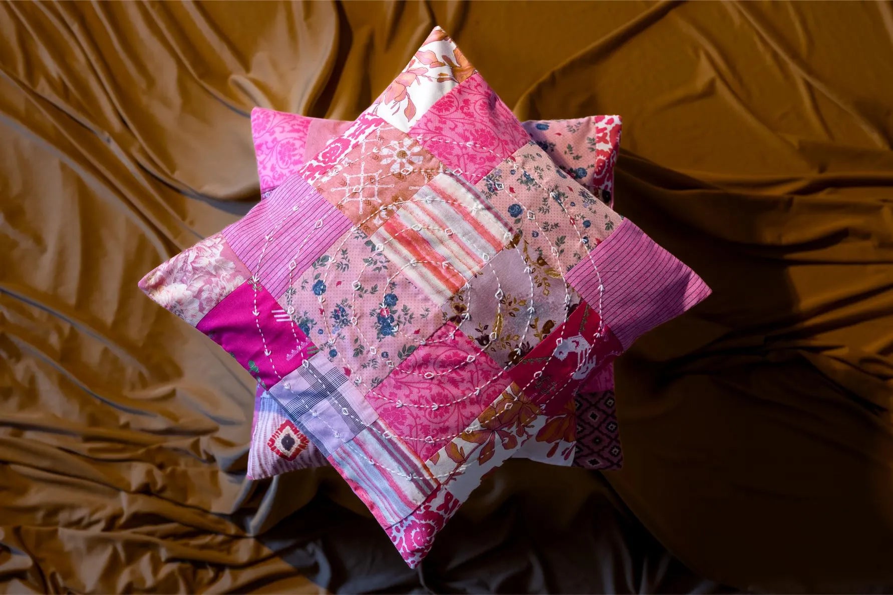 Earth Story - Cushion Cover - Patchwork Rose